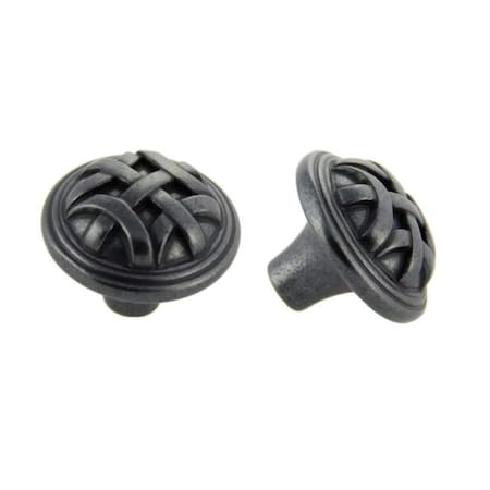 Crown 1-1/4" Braided Cabinet Knob Weathered Black Finish CHK82115DACM
